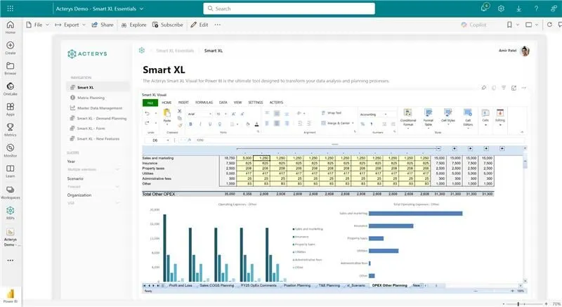 Acterys SmartXL画面
